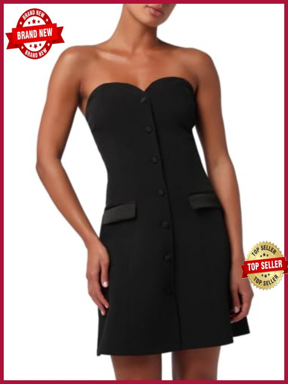 Strapless Sweetheart Mini Blazer Dress Sleeveless Formal Party